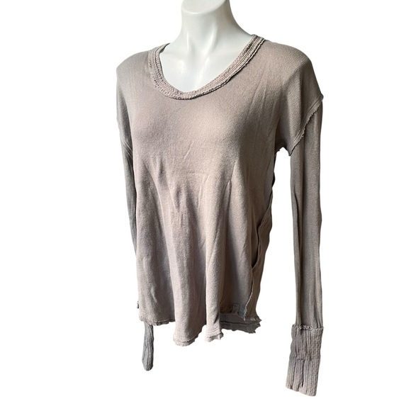 Free People Colby Long Sleeve Tee in Atmosphere, Sz M - Picture 6 of 16